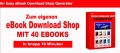 Easy eBook Download Shop Generator mit 40 eBooks - PLR Lizenz
